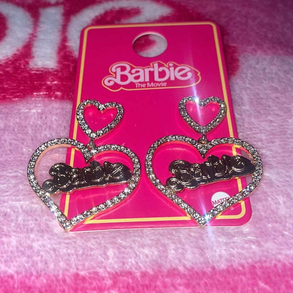 Barbie Earrings Heart Gold ✨🎀